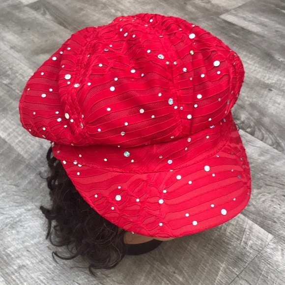 Red Rhinestone Hat - Picture 10 of 14